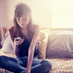 Girl indoors alone afraid to go out